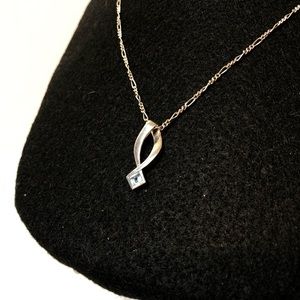 Sterling Silver Figaro chain necklace